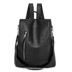 Casual Versatile Women's Large Capacity Leather Backpack