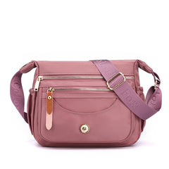 Multilayer One Shoulder Bag Large Capacity Waterproof Nylon Crossbody Bag