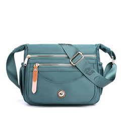 Multilayer One Shoulder Bag Large Capacity Waterproof Nylon Crossbody Bag